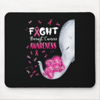 In October We Wear Pink Elephant Breast Cancer Mon Mouse Pad