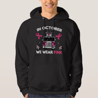 In October We Wear Pink Firefighter Breast Cancer  Hoodie