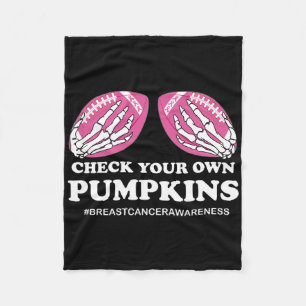 In October We Wear Pink Footll Breast Cancer Aware Fleece Blanket
