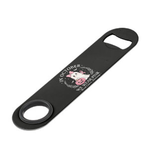 In October We Wear Pink Ghost Halloween Bar Key