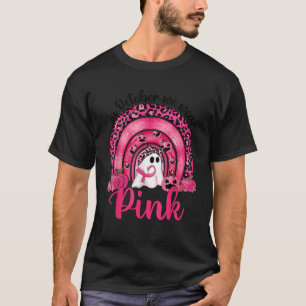 In October We Wear Pink Ghost Leopard Rainbow Brea T-Shirt