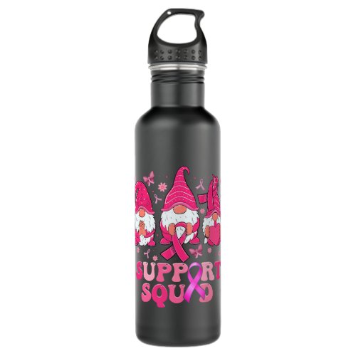 in october we wear pink gnome breast cancer warrio stainless steel water bottle