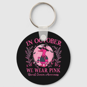 In October We Wear Pink Goose Breast Cancer Awaren Keychain