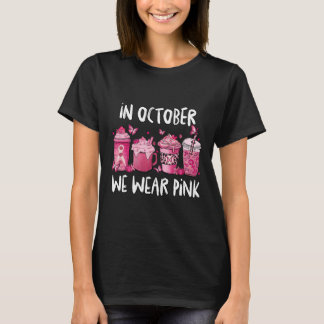 In October We Wear Pink Halloween Breast Cancer Aw T-Shirt