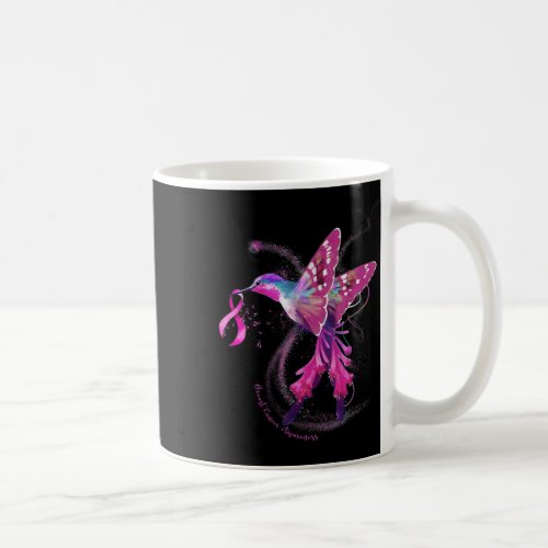 In October We Wear Pink Hummingbird Breast Cancer  Coffee Mug