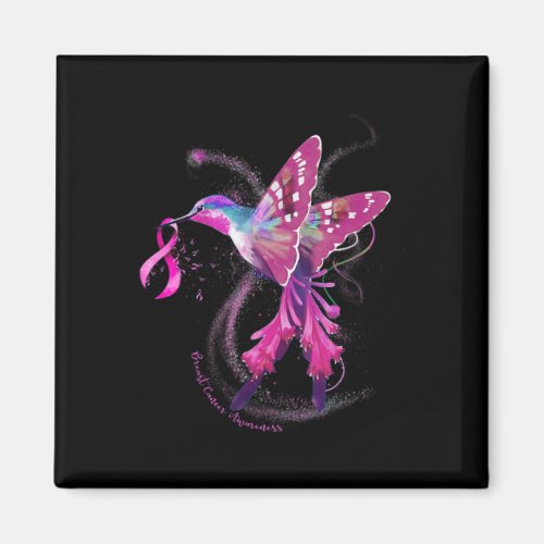 In October We Wear Pink Hummingbird Breast Cancer  Magnet