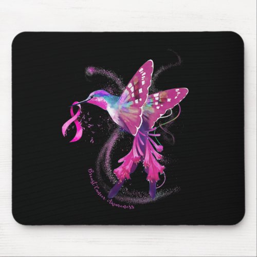 In October We Wear Pink Hummingbird Breast Cancer  Mouse Pad
