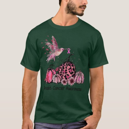 In October We Wear Pink Hummingbird Breast Cancer  T_Shirt