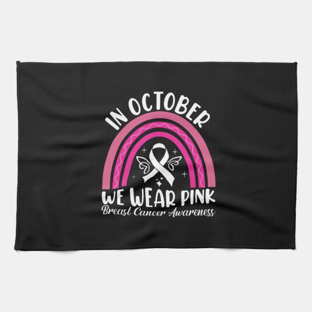 In october we wear pink kitchen towel (Horizontal)