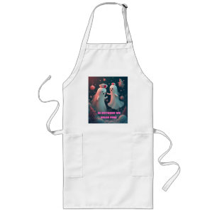 In October We Wear Pink Nurse Ghost Halloween 2025 Long Apron