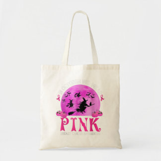 In October We Wear Pink Outfit Breast Cancer Aware Tote Bag