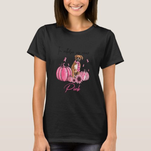 In October We Wear Pink Pumpkin Boxer Lover Scarf  T_Shirt