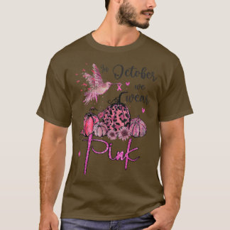 In October We Wear Pink Pumpkin Breast Cancer Awar T-Shirt