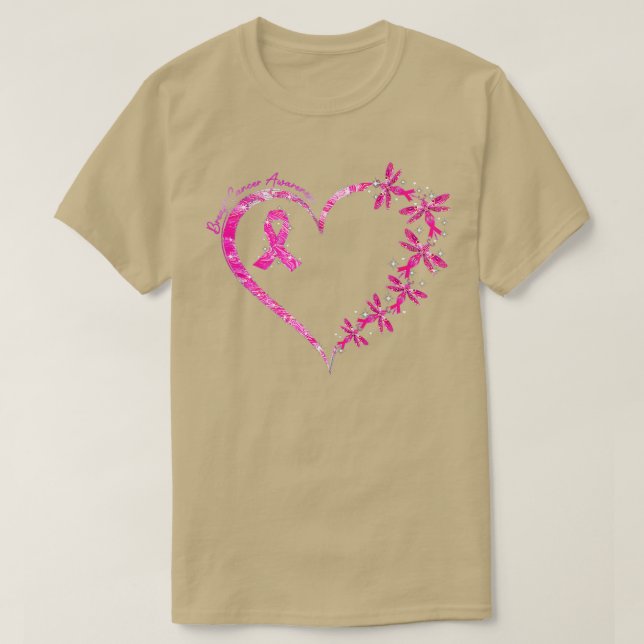 In October We Wear Pink Ribbon Breast Cancer Aware T-Shirt (Design Front)