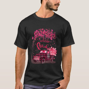 In October We Wear Pink Truck Pumpkin Breast Cance T-Shirt