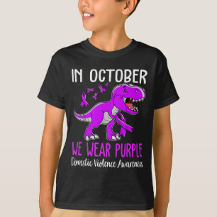 In October We Wear Purple Domestic Violence Ghosit T-Shirt