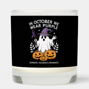 In October We Wear Purple Domestic Violence Ghost Scented Candle
