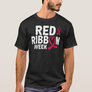 In October We Wear Red Ribbon Week Awareness 1 T-Shirt