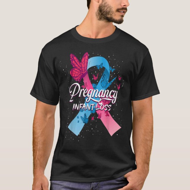 In October Wear Blue Pink Pregnancy & Infant Loss  T-Shirt (Front)