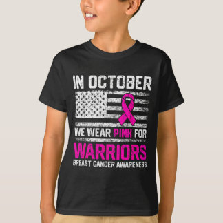 In october wear pink for warriors breast cancer T-Shirt