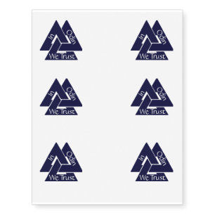 In Odin We Trust Valknut Temporary Tattoos