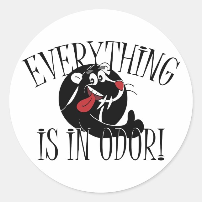In Odor Skunk Classic Round Sticker (Front)