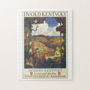In Old Kentucky Vintage Travel Poster Artwork Jigsaw Puzzle