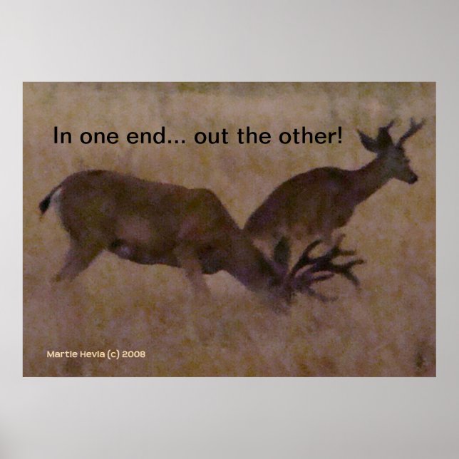 In one end / Out the other - Personalize Poster (Front)