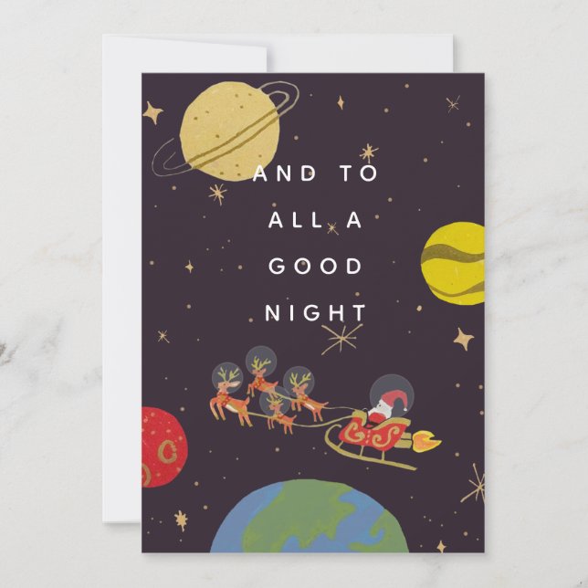 In Orbit Christmas Photo Card (Front)