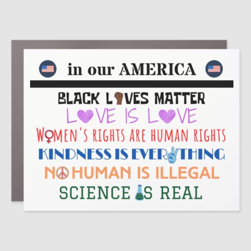 In our America we believe Car Magnet