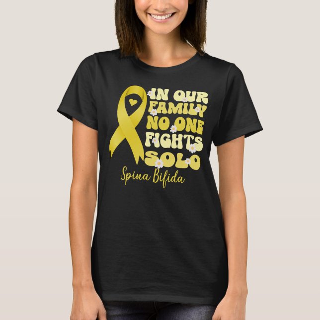 in our family no one fights solo spina bifida   T-Shirt (Front)