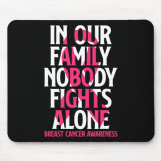 In Our Family Nobody Fights Alone - Breast Cancer  Mouse Pad