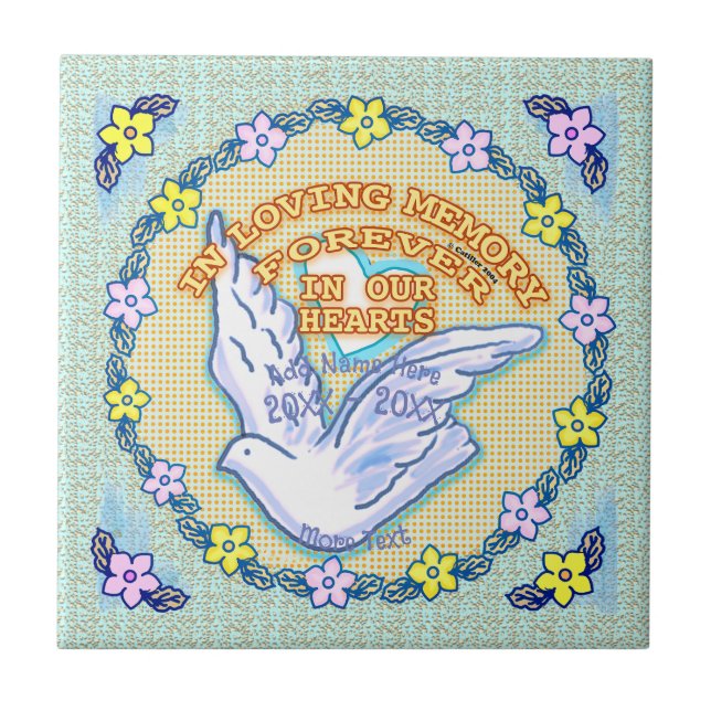 In Our Hearts Memorial  tile (Front)
