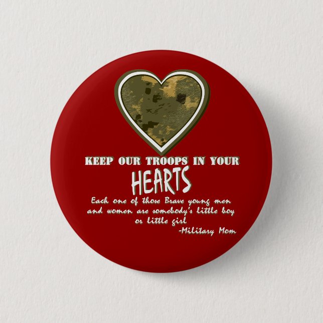 In Our Hearts Pinback Button (Front)