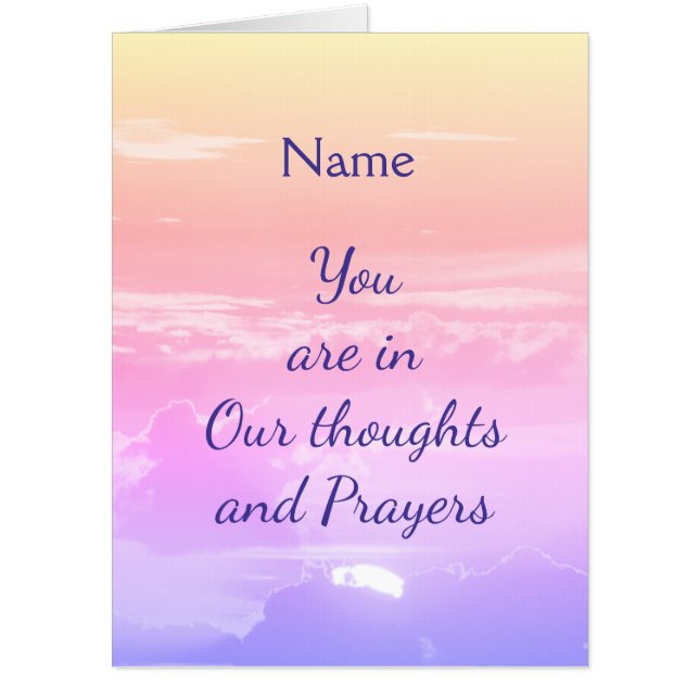 In Our thoughts and prayers Card (Front)