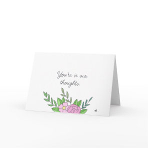 In Our Thoughts Flowers 1 Card