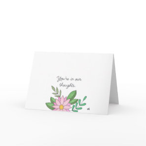 In Our Thoughts Flowers 2 Card
