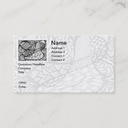 Zentangle in Pen &amp; Ink Business Cards