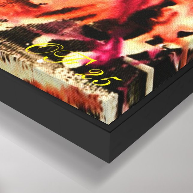 In Person In Abstract Canvas Print (Corner(Bottom))