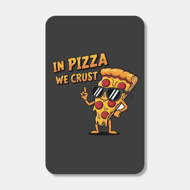 In Pizza We Crust – Cool Pizza Pun Illustration  Matchboxes (Front)