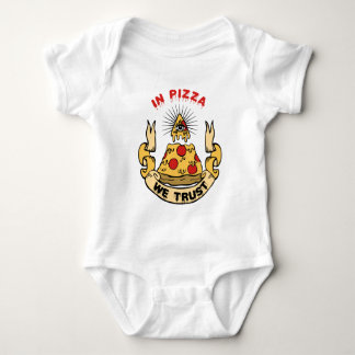 In Pizza We Trust Baby Bodysuit