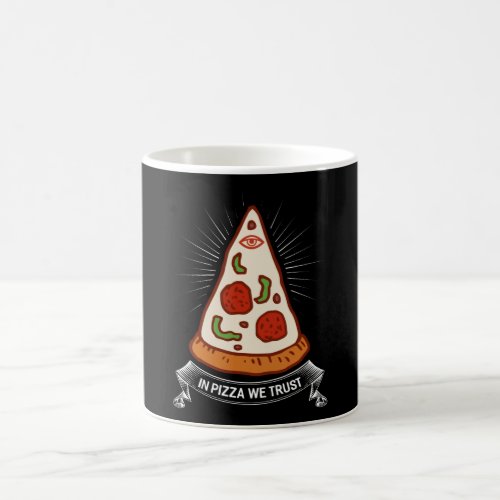 In Pizza We Trust Funny Pizzeria Lover Gift Coffee Mug