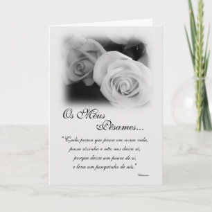 in Portuguese: Poema de Condolencias Card