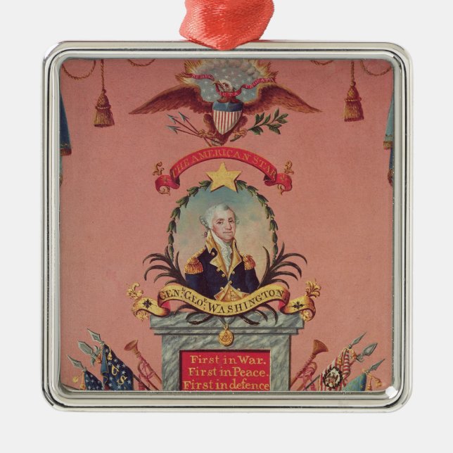 In Praise of George Washington Metal Ornament (Front)