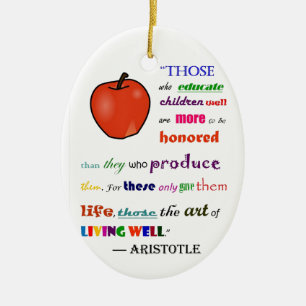 In Praise of Teachers Ceramic Ornament