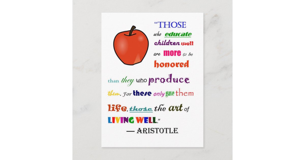 In Praise of Teachers Postcard | Zazzle