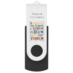 In Principio Erat Verbum Bible Verse in Latin Flash Drive