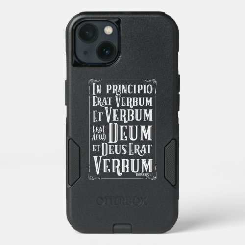 In Principio Erat Verbum Bible Verse in Latin iPhone 13 Case
