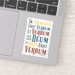 In Principio Erat Verbum Latin Bible Verse Sticker