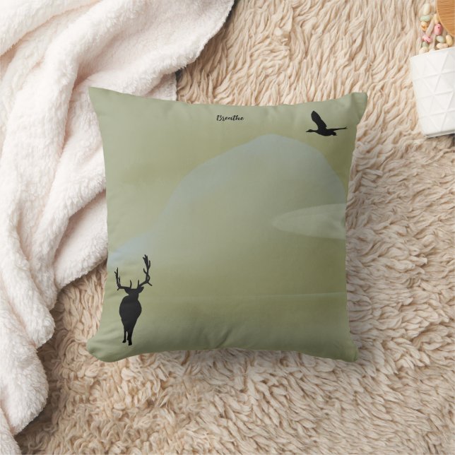 In Quiet Nature Breathe  Throw Pillow (Blanket)